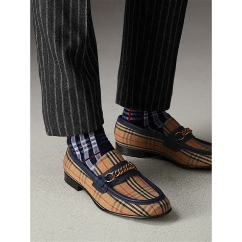 burberry the 1983 check link loafer|Burberry Men's The 1983 Check Link Loafer Vintage Forest.